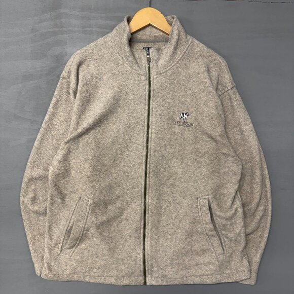 Vintage Polar Big Dogs Zip Up Beige Fleece Sweater Medium - Picture 2 of 5